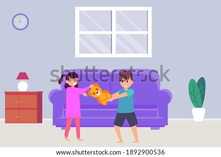 Similar – Image, Stock Photo Kid grabs his toy Child