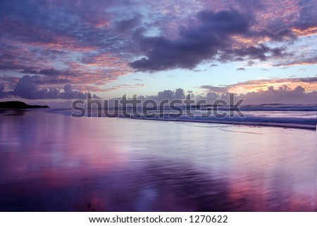 Beautiful sunrise at Noosa Beach - Australia
