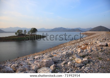 Pranburi Dam. The Beautiful Earth Dam in Pranburi, Thailand.