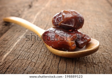 closeup sweet dried dates fruit
