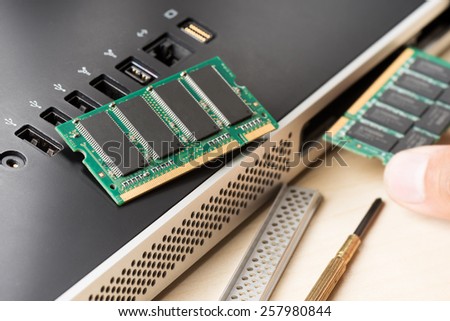 computer memory (RAM), Upgrading the personal computer.