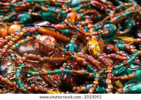Vintage Style Beaded Necklaces, Close-up
