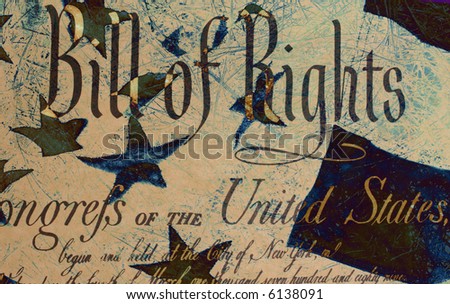 Grunge Style Background With Bill of Rights