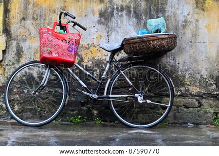 Old bike with basket