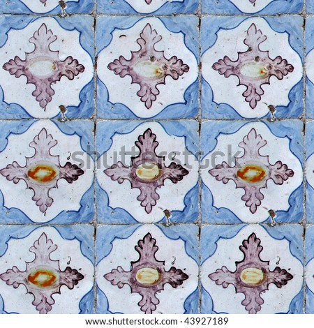 Seamless tile pattern of ancient ceramic tiles. You can create an arbitrary image size by simply concatenating several of these images together. Each edge of this image matches with the opposite edge.