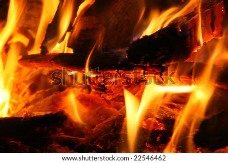 fire background with great flames