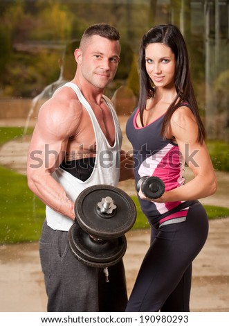 Portrait of an attractive super fit young couple.