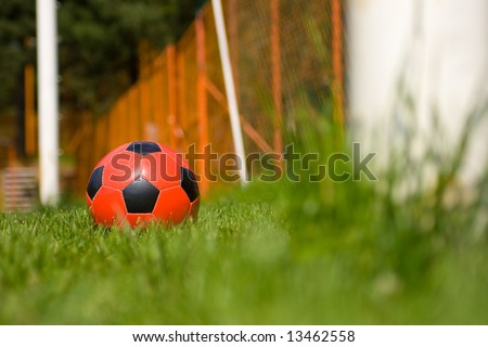 soccer ball on the goal line