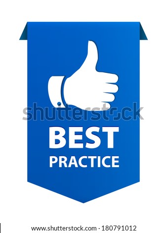 Best practice ribbon banner icon isolated on white background. Vector illustration