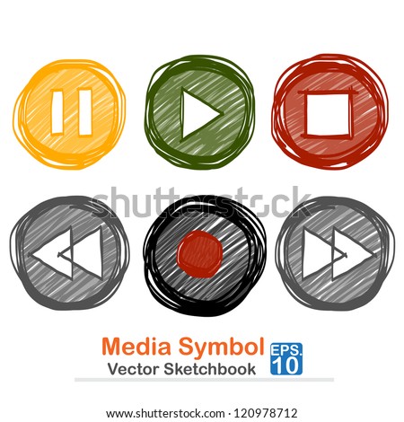 Media symbol : vector sketchbook