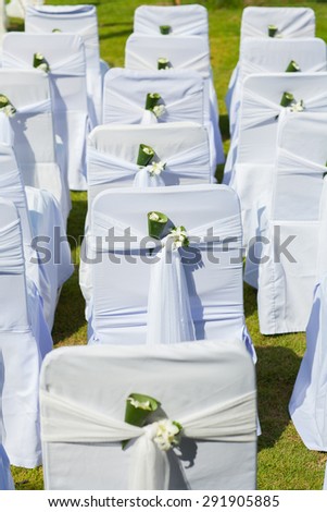 wedding Chair setup for wedding ceremony in Thailand