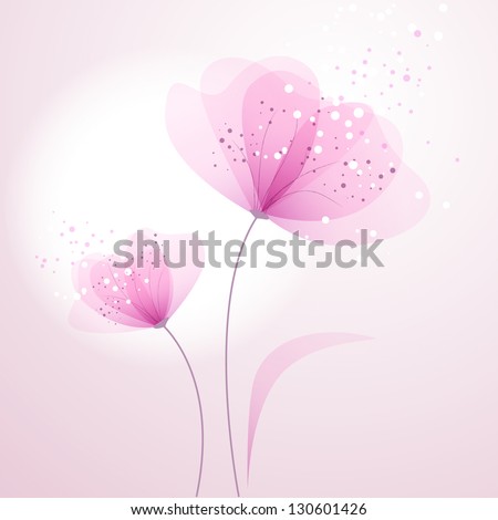 vector background with pink Flower