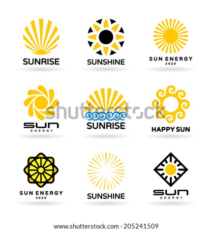 Set of sun icons (5)