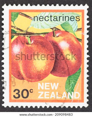 NEW ZEALAND - CIRCA 1983: A Cancelled postage stamp from New Zealand illustrating Fruit, issued in 1983.