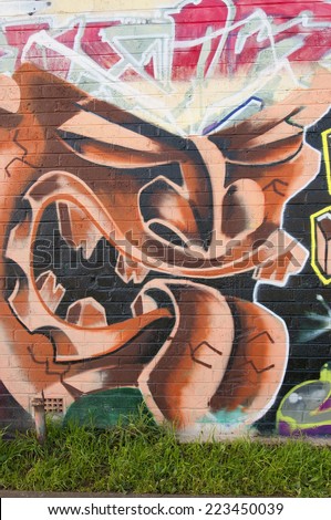 ADELAIDE, AUSTRALIA - September 27, 2009: Street art by unidentified artist. Adelaide local councils recognise the importance of street art in creating a vibrant city.