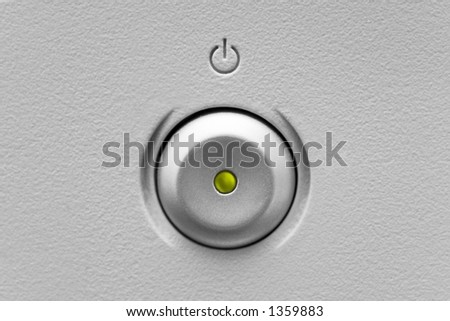 Power button with a green light