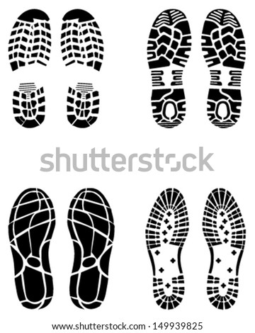 Illustration Of Various Shoe Prints 3-Vector - 149939825 : Shutterstock