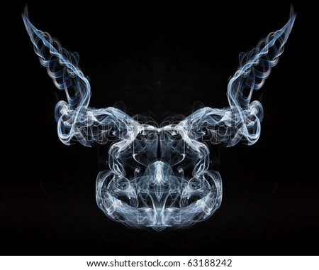 Smoke Ghost Symbolising Fear Or Potential Danger Of Smoking. Stock ...