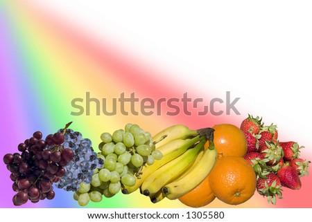 a rainbow of fruit