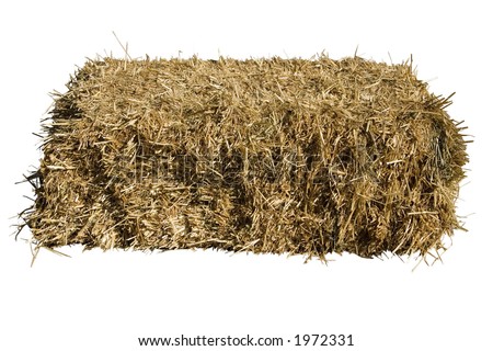 A Bale Of Straw On A White Background Stock Photo 1972331 : Shutterstock