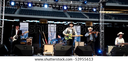 DALLAS - MAY 17.  Eleven Hundred Springs plays country music at the Cowboys Stadium on May 17, 2010 at Dallas, Texas.