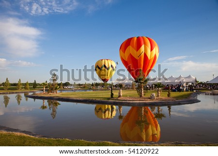 EL PASO, TEXAS -MAY 29.  The 25th annual KLAQ International Balloonfest was held at Grace Gardens with over 30 hot air balloons launched on the morning of May 29, 2010 in El Paso, Texas.