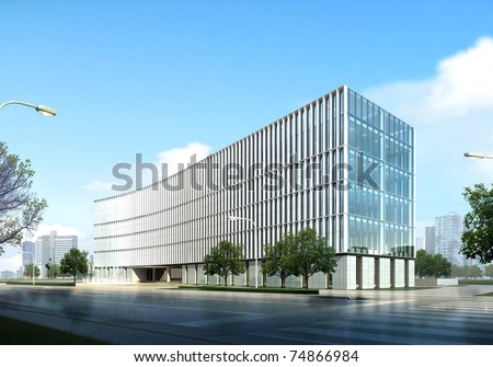 Similar – Image, Stock Photo Tower made of glass, internal stairs, many people on the steps, light blue sky, building complex connects to the tower, steel construction