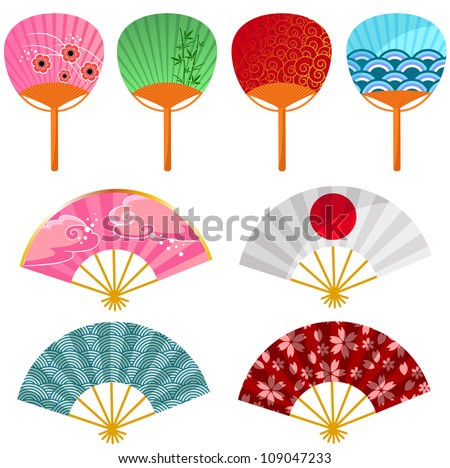 set of japanese fans (jpeg version available in my gallery)