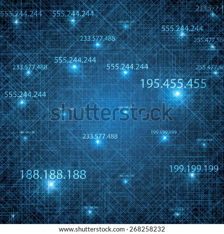Abstract vector futuristic blue background illustration 