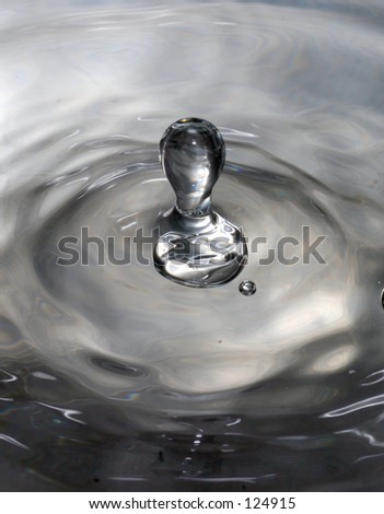 Liquid silver drop...