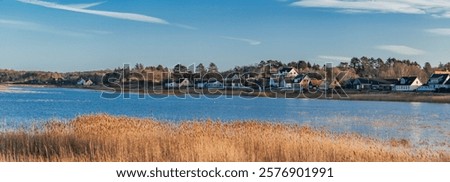 Similar – Foto Bild Ruhiger Tag an dänischem Nordseestrand