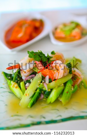 Thai Food, Spicy with seafood