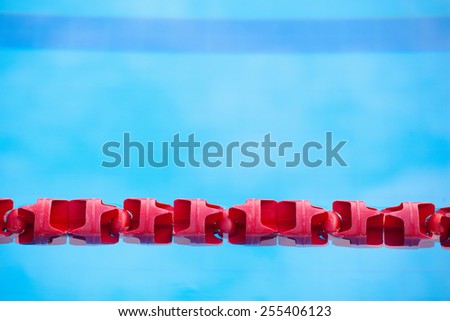 red Swimming Lane Marker in swimming pool
