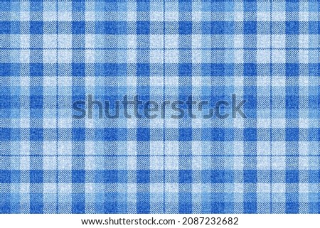 blue wool checkered grungy fabric repeatable texture for gingham, plaid, tablecloths, shirts, tartan, clothes, dresses, bedding, blankets, flannel, denim
