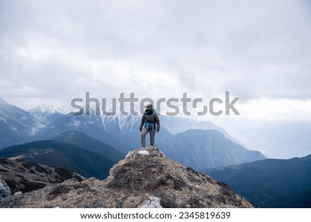 Similar – Image, Stock Photo snow on a free tree branch