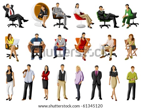 Group of business and office people