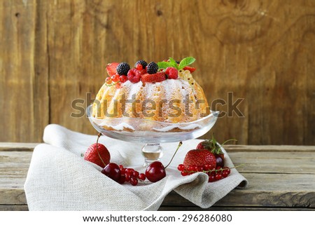 festive dessert round sponge cake homemade pastries