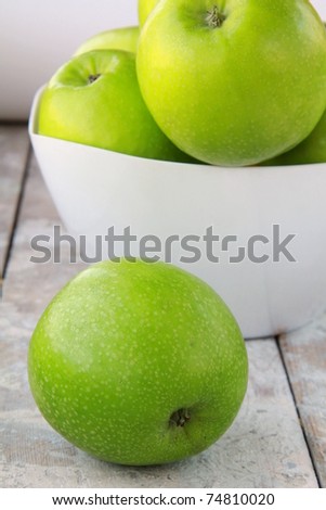 Stylish green Granny Smith apples