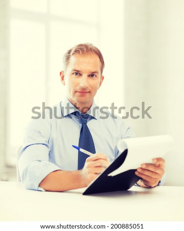 picture of handsome businessman taking employment inteview