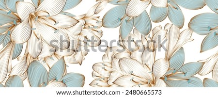 Similar – Image, Stock Photo Fabric pattern with flowers, branches and plants of an old armchair in the bulky waste