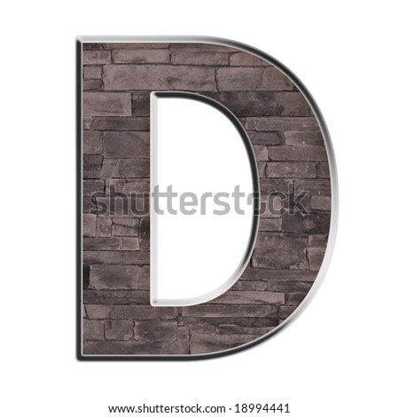 Steely Textured Capital Letter D Stock Photo 18994441 : Shutterstock