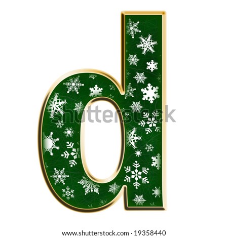 Green Christmas Lowercase D Stock Photo 19358440 : Shutterstock