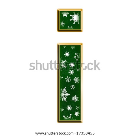 Green Christmas Lowercase I Stock Photo 19358455 : Shutterstock