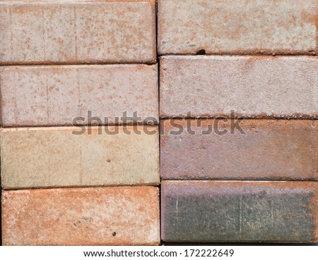 red bricks close up background