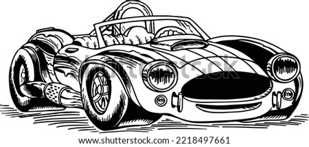 Sports Car Automobile Vector Illustration