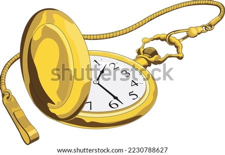 Pocket Watch Timepiece Vector Illustration