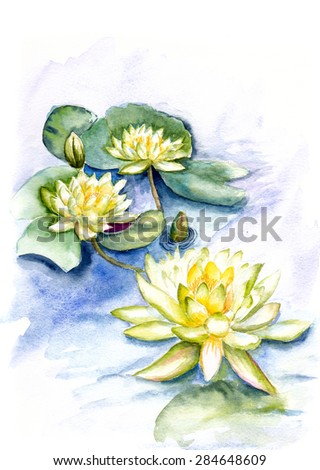 water color painting as flower
