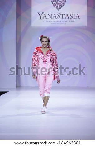 MOSCOW, RUSSIA - OCTOBER 31: Moscow Fashion Week, Russian and foreign designers present their collections for spring-summer 2014 on October 31, 2013 in