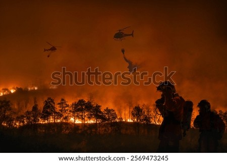 Similar – Image, Stock Photo Helicopter and tree