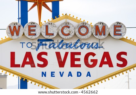 Welcome to Fabulous Las Vegas Nevada sign at the beginning of the strip.